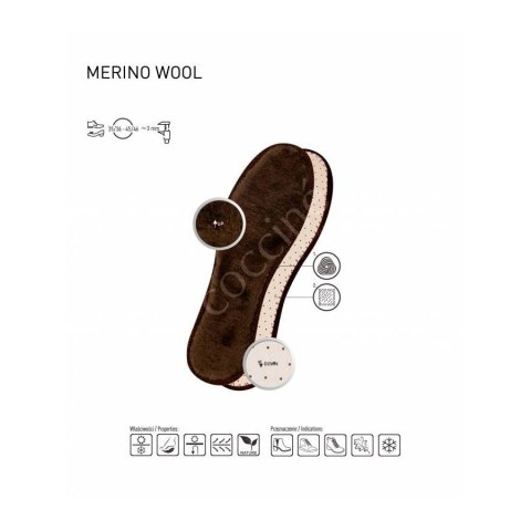 R.44 - Wkładki do butów Merino Wool Coccine R.44 - Wkładki do butów Merino Wool Coccine