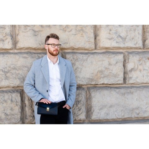 Czarna elegancka skórzana saszetka męska Paolo Peruzzi N06-BL Czarna elegancka skórzana saszetka męska Paolo Peruzzi N06-BL