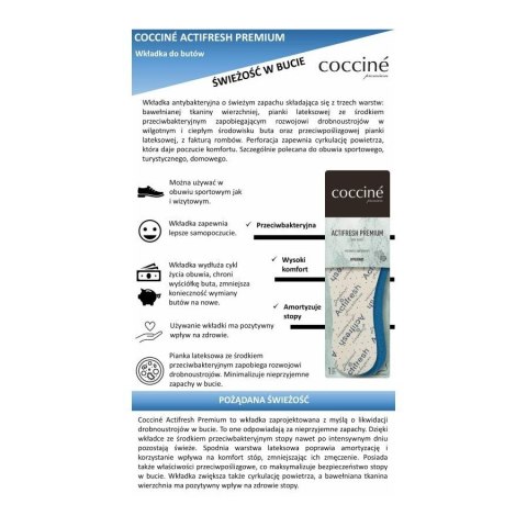 R.37 - Wkładki odświeżające do obuwia Actifresh Premium Coccine R.37 - Wkładki odświeżające do obuwia Actifresh Premium Coccine
