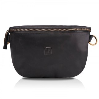 Skórzana saszetka na pas vintage Paolo Peruzzi T-36-BL