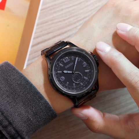 Zegarek Męski Skmei 1513BK + BOX Zegarek Męski Skmei 1513BK + BOX