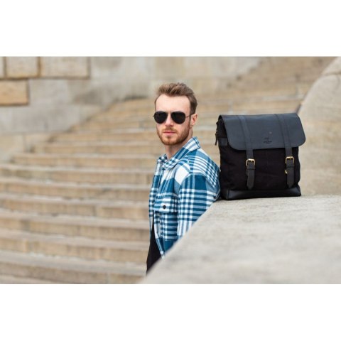 Duży męski plecak vintage Paolo Peruzzi T-29-BL Duży męski plecak vintage Paolo Peruzzi T-29-BL