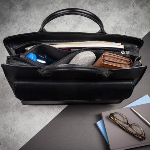 Elegancka skórzana aktówka damska Paolo Peruzzi N05-BL Elegancka skórzana aktówka damska Paolo Peruzzi N05-BL