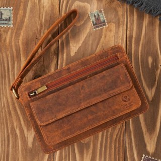 Skórzana saszetka męska vintage z organizerem Paolo Peruzzi T-26-HBR
