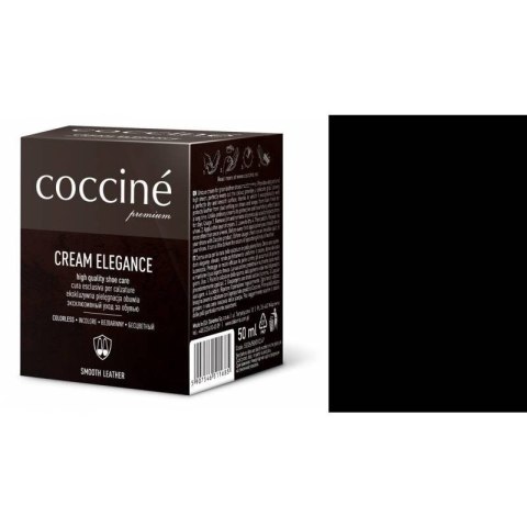 Pasta do butów krem skóry gładkiej Cream Elegance czarna 50 ml Pasta do butów krem skóry gładkiej Cream Elegance czarna 50 ml