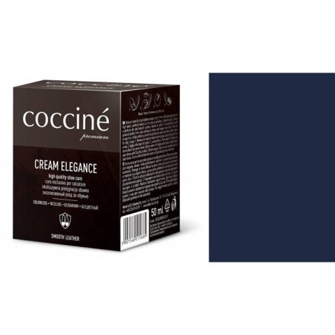 Pasta do butów krem skóry gładkiej Cream Elegance granatowa 50 ml Pasta do butów krem skóry gładkiej Cream Elegance granatowa 50 ml