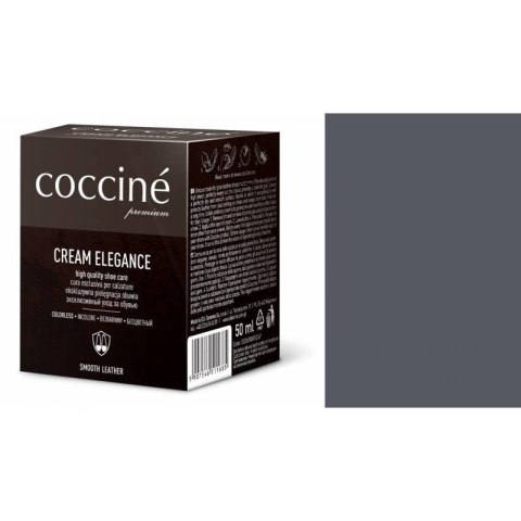 Pasta do butów krem skóry gładkiej Cream Elegance jasny szary 50 ml Pasta do butów krem skóry gładkiej Cream Elegance jasny szary 50 ml