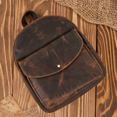 Plecak damski retro vintage brązowy T-18-BR Plecak damski retro vintage brązowy T-18-BR