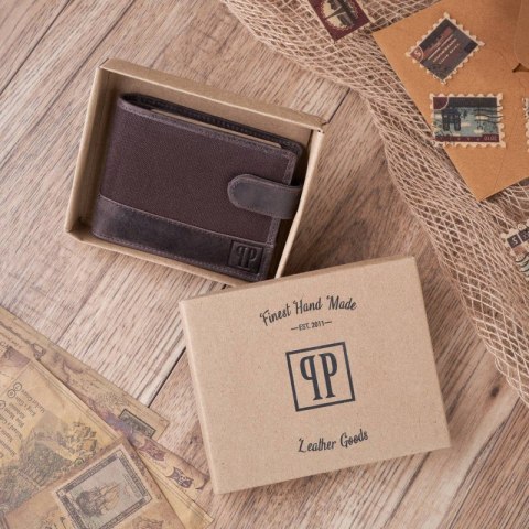 Portfel męski skórzany z ochroną RFID Paolo Peruzzi T-03-BR Portfel męski skórzany z ochroną RFID Paolo Peruzzi T-03-BR