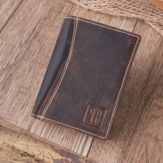 Portfel męski skórzany z ochroną RFID Paolo Peruzzi T-13-BR