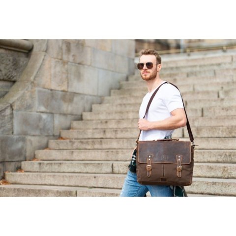 Torba męska na ramię Paolo Peruzzi T-07-BR Torba męska na ramię Paolo Peruzzi T-07-BR