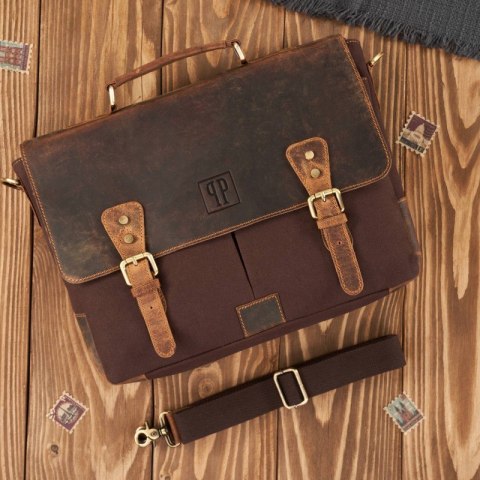 Torba męska na ramię Paolo Peruzzi T-07-BR Torba męska na ramię Paolo Peruzzi T-07-BR