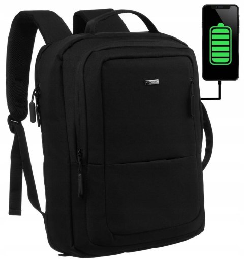 Plecak podróżny z miejscem na laptopa i portem USB - Peterson Plecak podróżny z miejscem na laptopa i portem USB - Peterson
