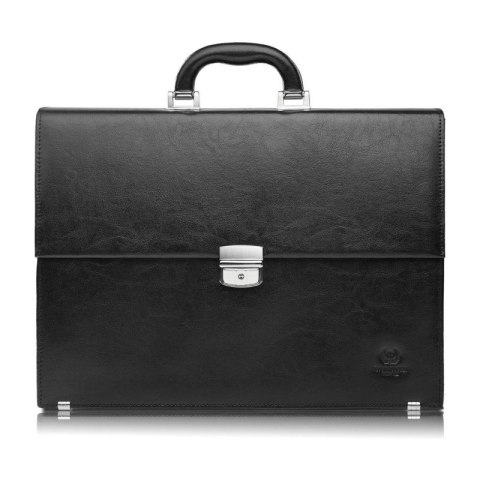 Aktówka męska skórzana do ręki i na ramię elegancka czarna Paolo Peruzzi S-43-BL Aktówka męska skórzana do ręki i na ramię elegancka czarna Paolo Peruzzi S-43-BL
