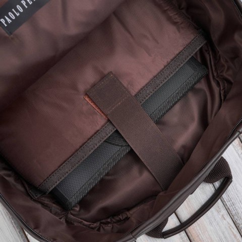 Plecak skórzany unisex do pracy na laptopa A4 Paolo Peruzzi E-29-BR Plecak skórzany unisex do pracy na laptopa A4 Paolo Peruzzi E-29-BR
