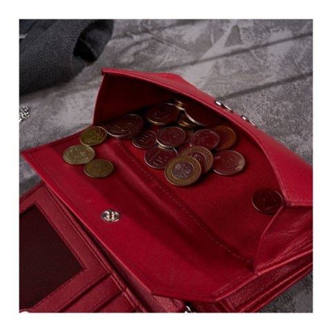 Portfel damski skórzany z kwiatowym wzorem T-45-RD etui na klucze T-51-NRD zestaw prezentowy Paolo Peruzzi ZUP-119-RD Portfel damski skórzany z kwiatowym wzorem T-45-RD etui na klucze T-51-NRD zestaw prezentowy Paolo Peruzzi ZUP-119-RD