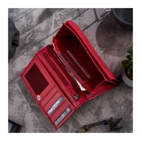 Portfel damski skórzany z kwiatowym wzorem T-45-RD etui na klucze T-51-NRD zestaw prezentowy Paolo Peruzzi ZUP-119-RD Portfel damski skórzany z kwiatowym wzorem T-45-RD etui na klucze T-51-NRD zestaw prezentowy Paolo Peruzzi ZUP-119-RD