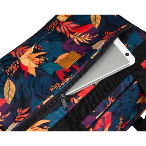 Wielokolorowa, lekka torba podróżna z wytrzymałego poliestru z portem USB - Rovicky Wielokolorowa, lekka torba podróżna z wytrzymałego poliestru z portem USB - Rovicky