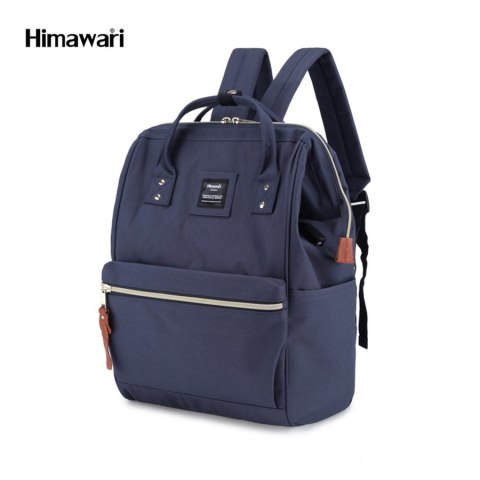 Granatowy plecak na laptopa 13,3" z kieszeniami - Himawari Granatowy plecak na laptopa 13,3" z kieszeniami - Himawari