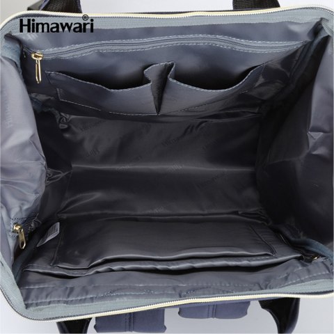 Granatowy plecak na laptopa 13,3" z kieszeniami - Himawari Granatowy plecak na laptopa 13,3" z kieszeniami - Himawari