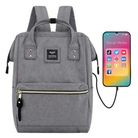 Plecak miejski z kieszenią na laptopa i portem USB - Himawari Plecak miejski z kieszenią na laptopa i portem USB - Himawari