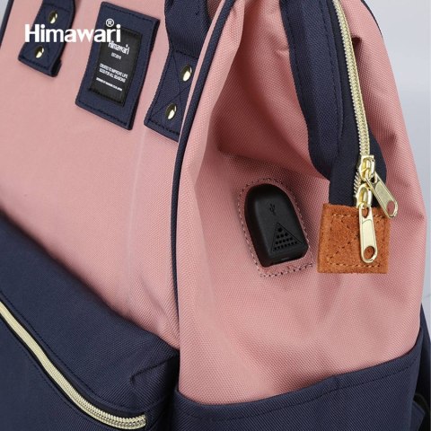 Modny zielony plecak podróżny z portem USB - Himawari Modny zielony plecak podróżny z portem USB - Himawari