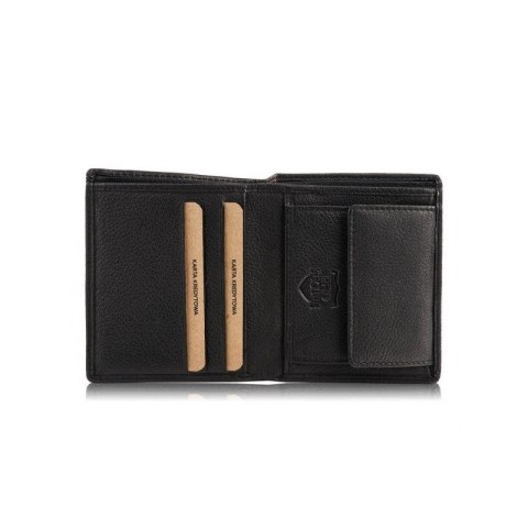 Portfel męski skórzany czarny etui na karty z ochroną RFID slim Brødrene G-102MN/BL Portfel męski skórzany czarny etui na karty z ochroną RFID slim Brødrene G-102MN/BL