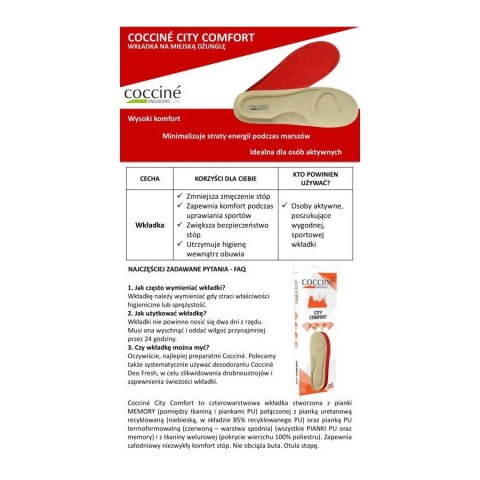 R 40-43 - Wkładki do butów zwiększające komfort chodzenia City Comfort R 40-43 - Wkładki do butów zwiększające komfort chodzenia City Comfort
