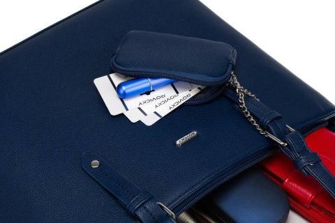 Shopperka damska ze skóry ekologicznej z dodatkową portmonetką - Rovicky Shopperka damska ze skóry ekologicznej z dodatkową portmonetką - Rovicky