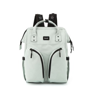 Miętowy plecak typu mommy bag z termicznymi kieszeniami - Himawari