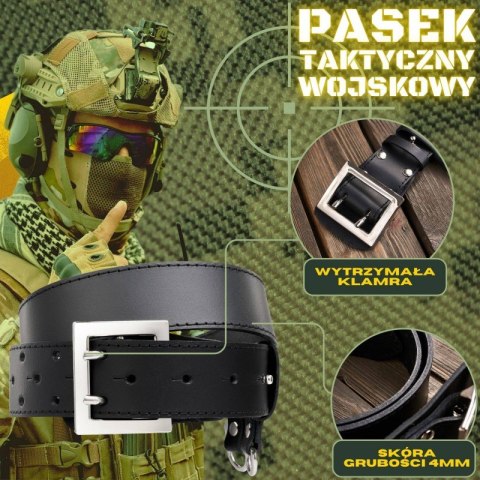 Pasek męski skórzany wojskowy 110 cm PG-06-BL-110 Pasek męski skórzany wojskowy 110 cm PG-06-BL-110