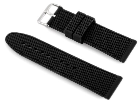 Pasek gumowy do zegarka 902B - czarny - 22mm Pasek gumowy do zegarka 902B - czarny - 22mm