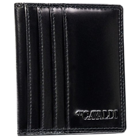 Skórzane, czarne etui na karty bez zapięcia z systemem RFID - 4U Cavaldi Skórzane, czarne etui na karty bez zapięcia z systemem RFID - 4U Cavaldi