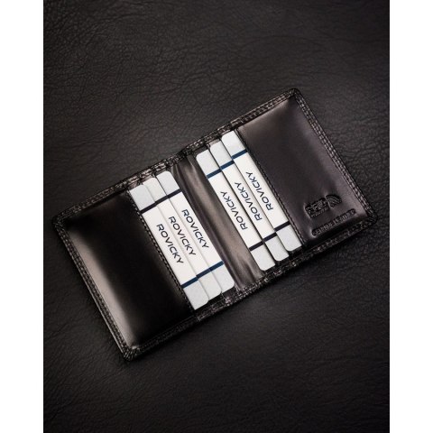 Skórzane, czarne etui na karty bez zapięcia z systemem RFID - 4U Cavaldi Skórzane, czarne etui na karty bez zapięcia z systemem RFID - 4U Cavaldi