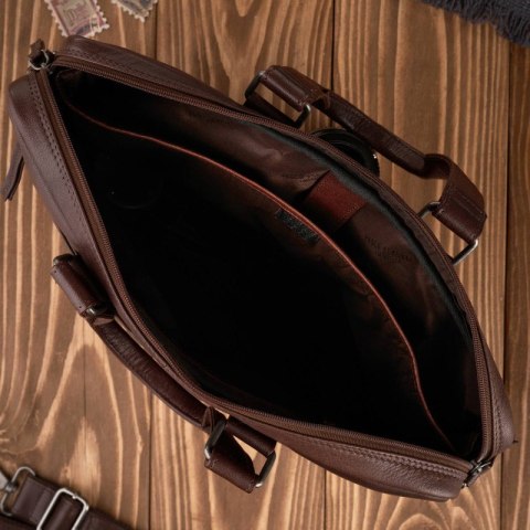 Torba męska skórzana na ramię i do ręki na laptopa do pracy brązowa Paolo Peruzzi AL-09-BR Torba męska skórzana na ramię i do ręki na laptopa do pracy brązowa Paolo Peruzzi AL-09-BR