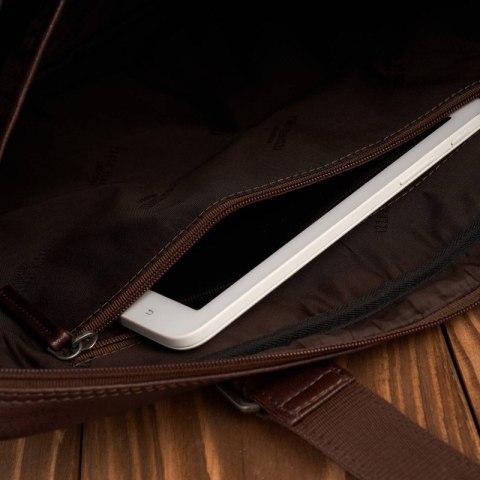 Torba męska skórzana na ramię i do ręki na laptopa do pracy brązowa Paolo Peruzzi AL-09-BR Torba męska skórzana na ramię i do ręki na laptopa do pracy brązowa Paolo Peruzzi AL-09-BR