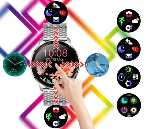 Smartwatch Damski RUBICON RNBE66 Silver SMARUB123 Smartwatch Damski RUBICON RNBE66 Silver SMARUB123
