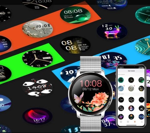 Smartwatch Damski RUBICON RNBE66 Silver SMARUB123 Smartwatch Damski RUBICON RNBE66 Silver SMARUB123