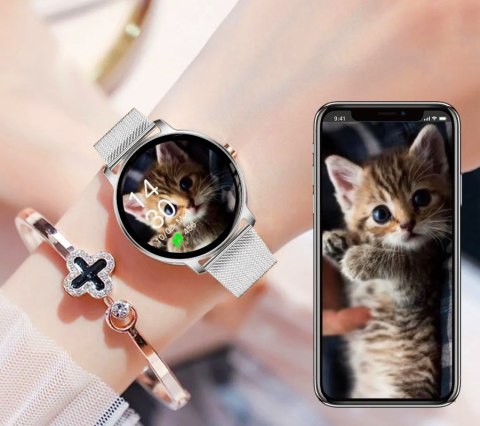 Smartwatch Damski RUBICON RNBE66 Silver SMARUB123 Smartwatch Damski RUBICON RNBE66 Silver SMARUB123