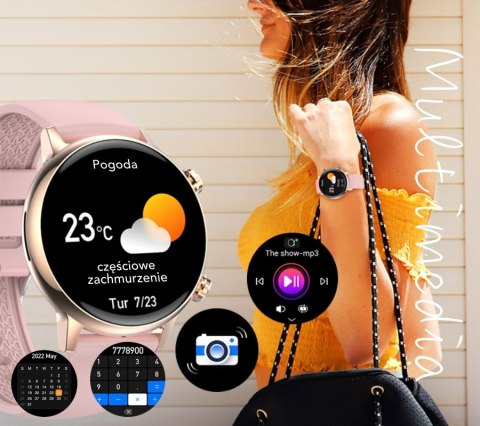 Smartwatch Damski RUBICON RNCF09 Rose Gold/Pink SMARUB234 Smartwatch Damski RUBICON RNCF09 Rose Gold/Pink SMARUB234
