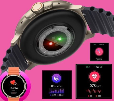 Smartwatch Damski RUBICON RNCF15 Tytan/Light Latte SMARUB260 Smartwatch Damski RUBICON RNCF15 Tytan/Light Latte SMARUB260