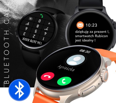 Smartwatch Męski RUBICON RNCF12 Tytan/Orange SMARUB245 Smartwatch Męski RUBICON RNCF12 Tytan/Orange SMARUB245