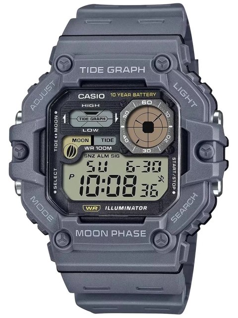 ZEGAREK MĘSKI CASIO Digital Moonphase WS-1700H-8AV + BOX ZEGAREK MĘSKI CASIO Digital Moonphase WS-1700H-8AV + BOX