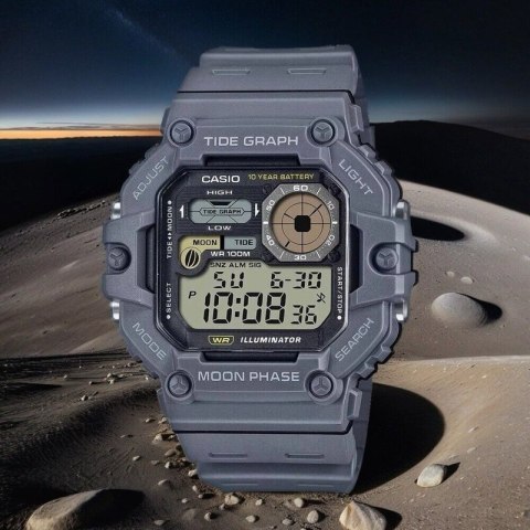ZEGAREK MĘSKI CASIO Digital Moonphase WS-1700H-8AV + BOX ZEGAREK MĘSKI CASIO Digital Moonphase WS-1700H-8AV + BOX