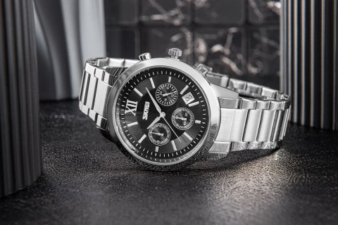 Zegarek Męski Skmei 9097BK + BOX Zegarek Męski Skmei 9097BK + BOX
