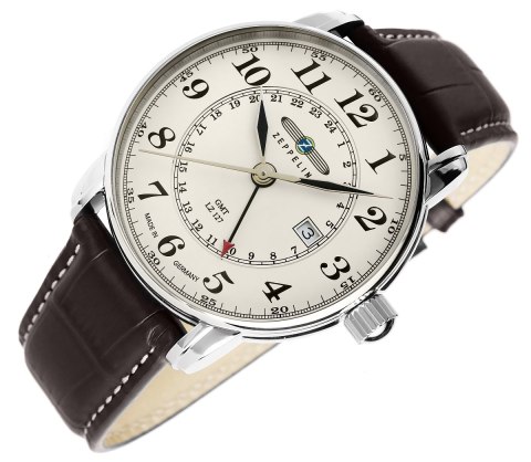 Zegarek Męski ZEPPELIN LZ127 Graf Zeppelin GMT 7642-5 + BOX Zegarek Męski ZEPPELIN LZ127 Graf Zeppelin GMT 7642-5 + BOX