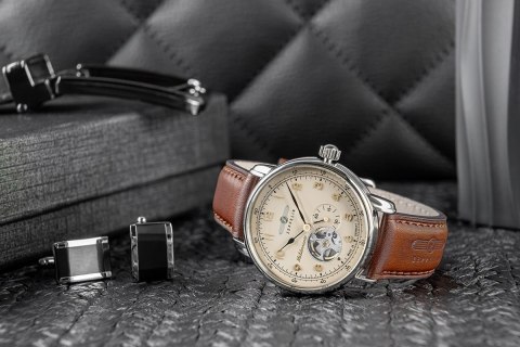 Zegarek Męski ZEPPELIN Mediterranee Open Heart Automatic 9666-5 + BOX Zegarek Męski ZEPPELIN Mediterranee Open Heart Automatic 9666-5 + BOX