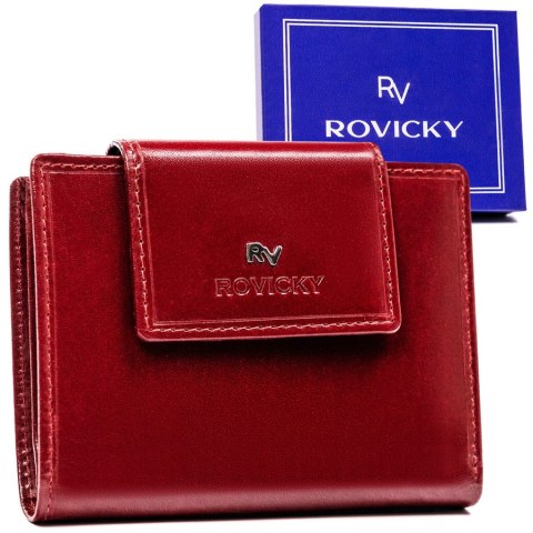 Klasyczny portfel damski ze skóry naturalnej - Rovicky Klasyczny portfel damski ze skóry naturalnej - Rovicky