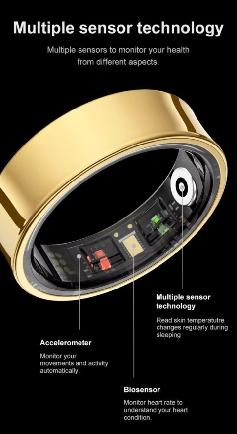 Smart Ring RUBICON R2 Rose Gold SIZE-7(US) SMARUB318 Smart Ring RUBICON R2 Rose Gold SIZE-7(US) SMARUB318