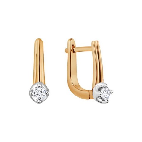 Złote kolczyki KZD6702 - Diament Złote kolczyki KZD6702 - Diament